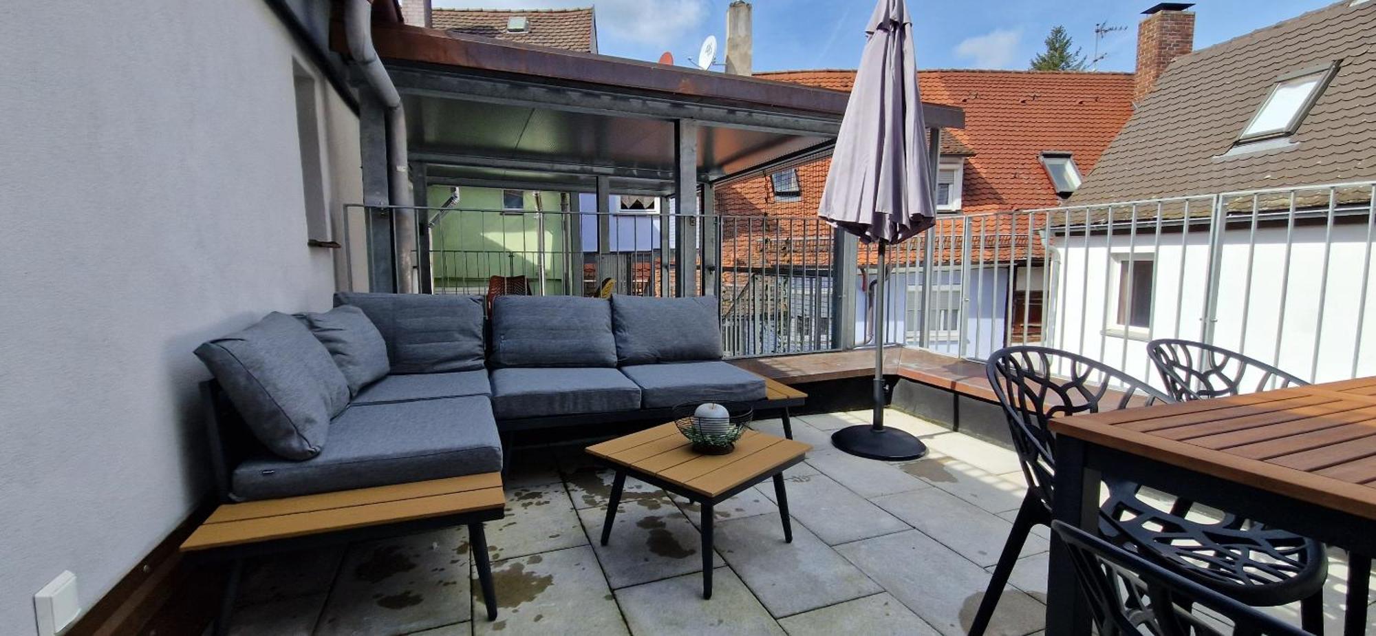 Cozy #dachterasse#exquisit#fachwerk#90qm Apartment Schwabach